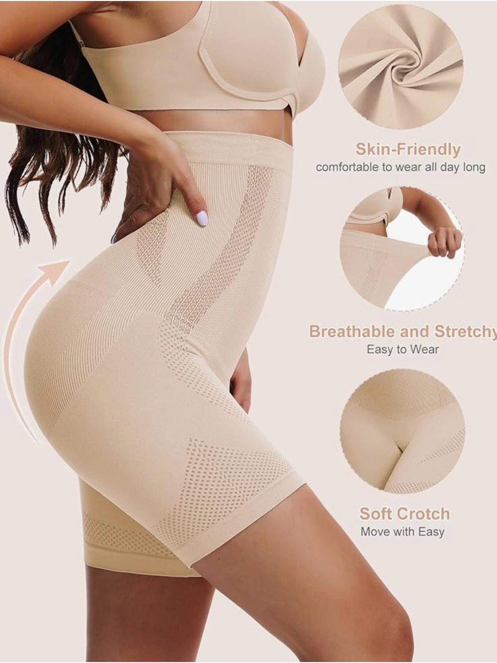 Sarin Mathews Women’s Tummy Control Shape-wear Shorts, NUDE, Size XL-2XL, BNWT